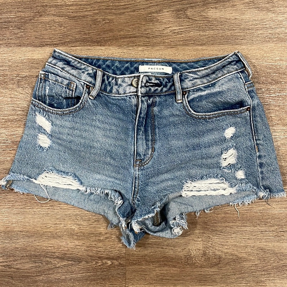 Size 26 high rise jean shorts from PacSun
